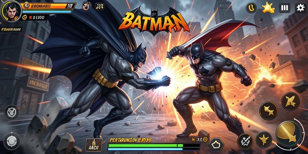 Gameplay seru pertarungan epik di BATMAN138.