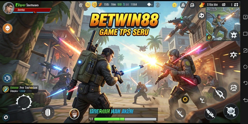 Screenshot menunjukkan aksi menegangkan gameplay TPS BETWIN88.