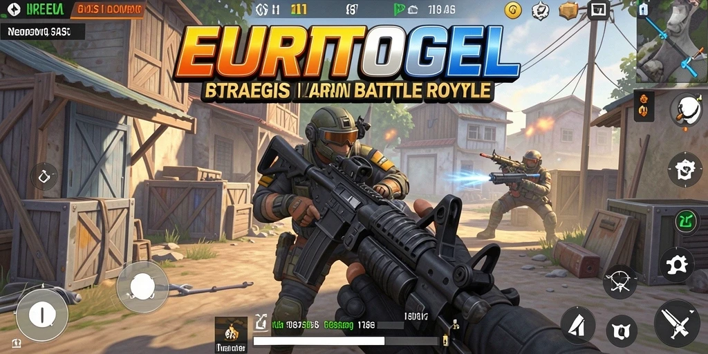 Gameplay seru dalam EUROTOGEL dengan aksi Battle Royale yang intens.