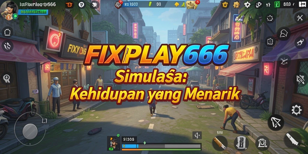 Tampilan gameplay FIXPLAY666 dengan dunia simulasi yang menarik.