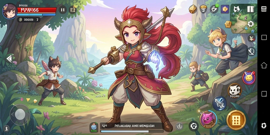 Menampilkan grafik menawan dan aksi pertarungan karakter Anime.