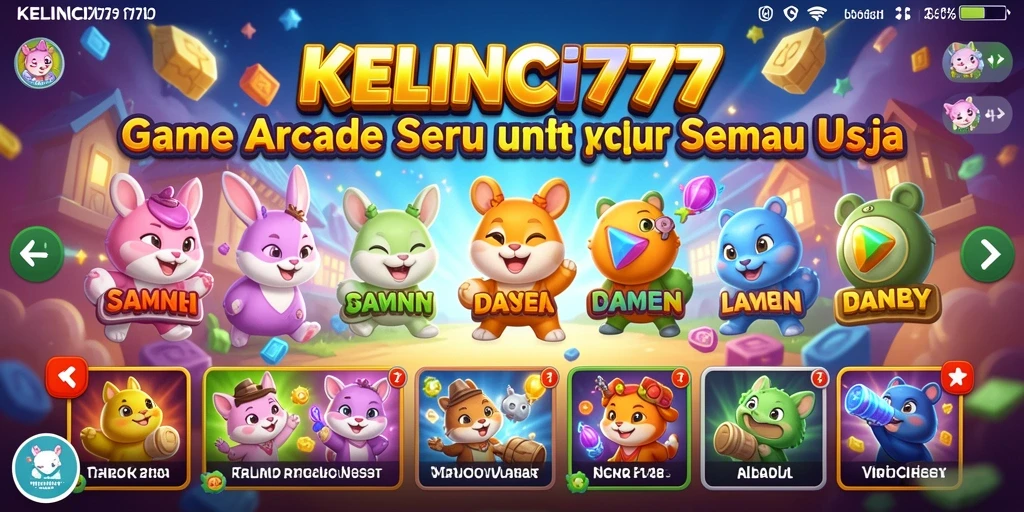 Screenshot penuh warna dari gameplay seru KELINCI777.