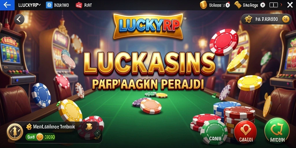 Gameplay menarik LUCKYRP dengan slot dan permainan meja.