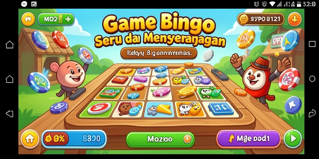 Tampilan gameplay seru dari MPO2121 dengan suasana Bingo yang menarik.