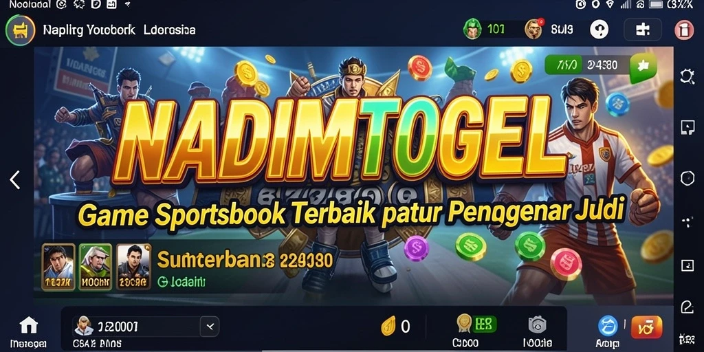 Tampilan permainan NADIMTOGEL dengan berbagai pilihan taruhan olahraga.